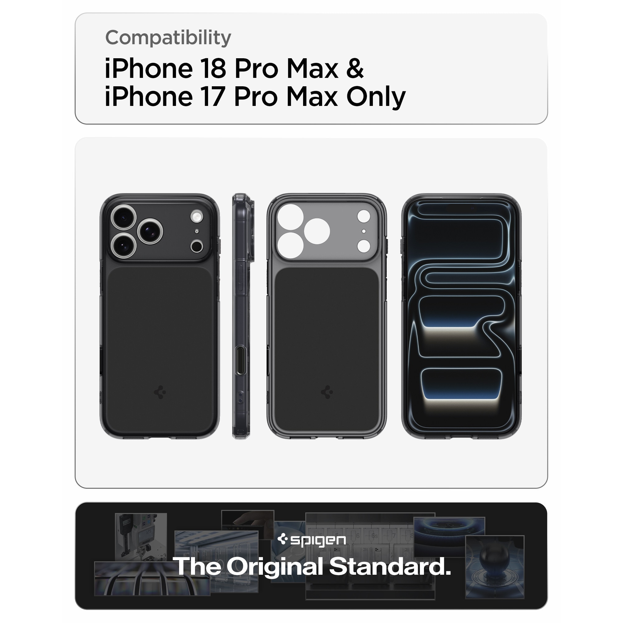 Husa Spigen Ultra Hybrid T cu MagSafe compatibila cu iPhone 18 Pro Max / 17 Pro Max, Matte Black