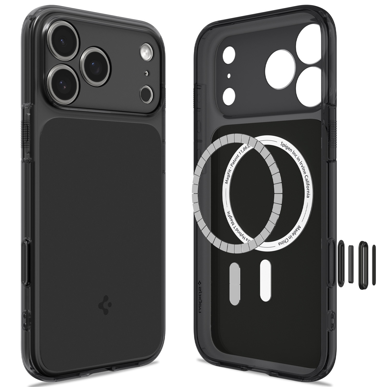 Husa Spigen Ultra Hybrid T cu MagSafe compatibila cu iPhone 18 Pro Max / 17 Pro Max, Matte Black