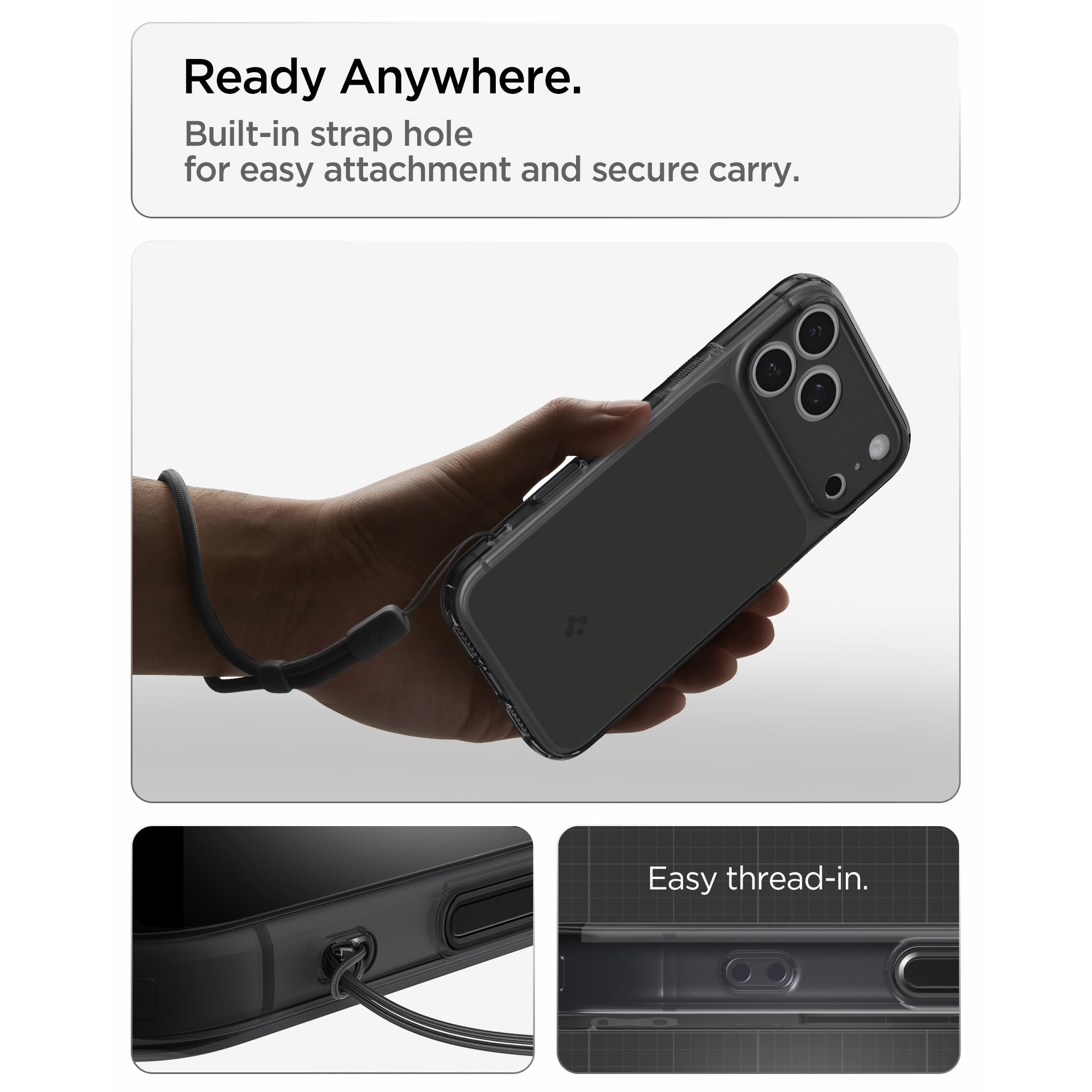 Husa Spigen Ultra Hybrid T cu MagSafe compatibila cu iPhone 18 Pro Max / 17 Pro Max, Matte Black