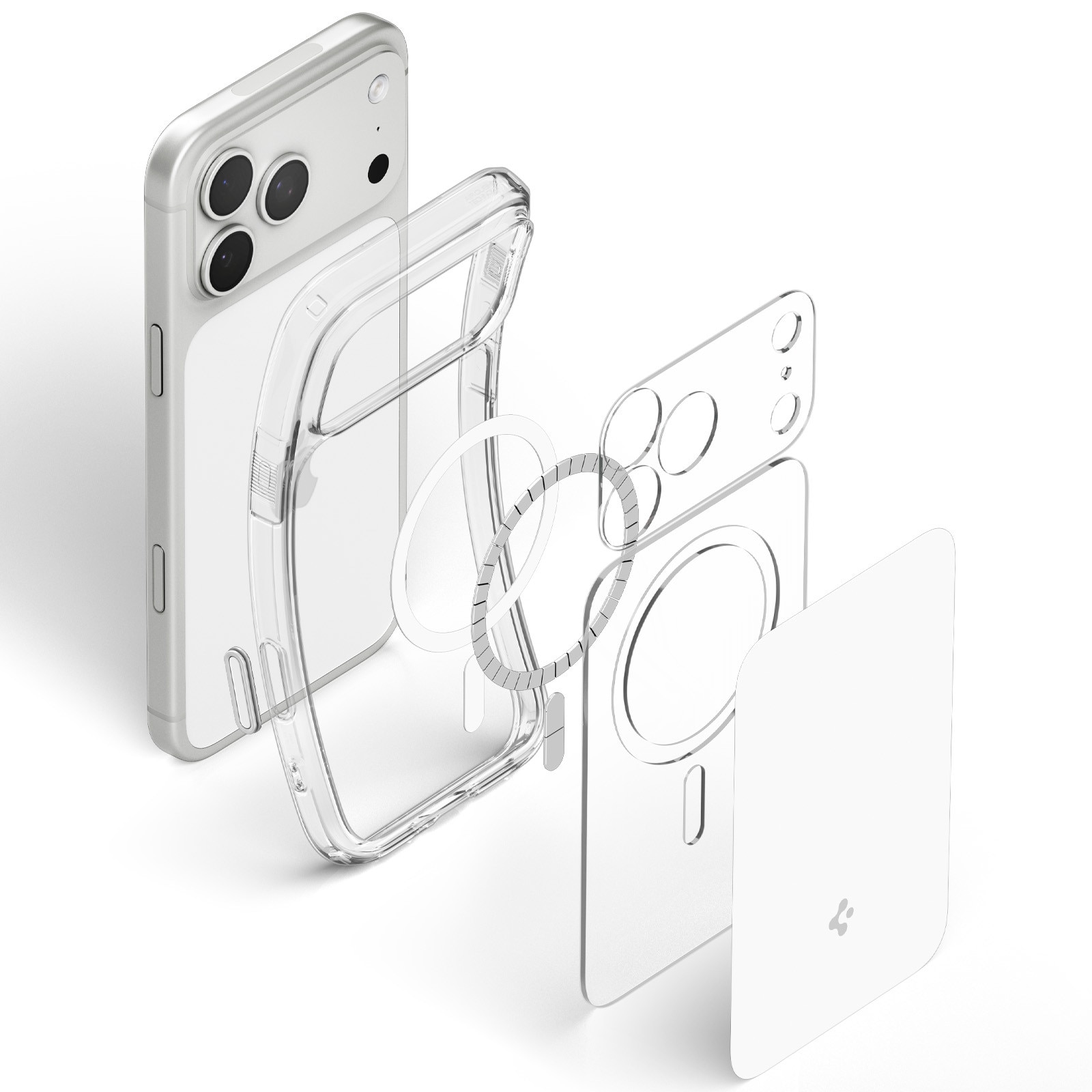 Husa Spigen Ultra Hybrid T cu MagSafe compatibila cu iPhone 18 Pro Max / 17 Pro Max, Glossy White