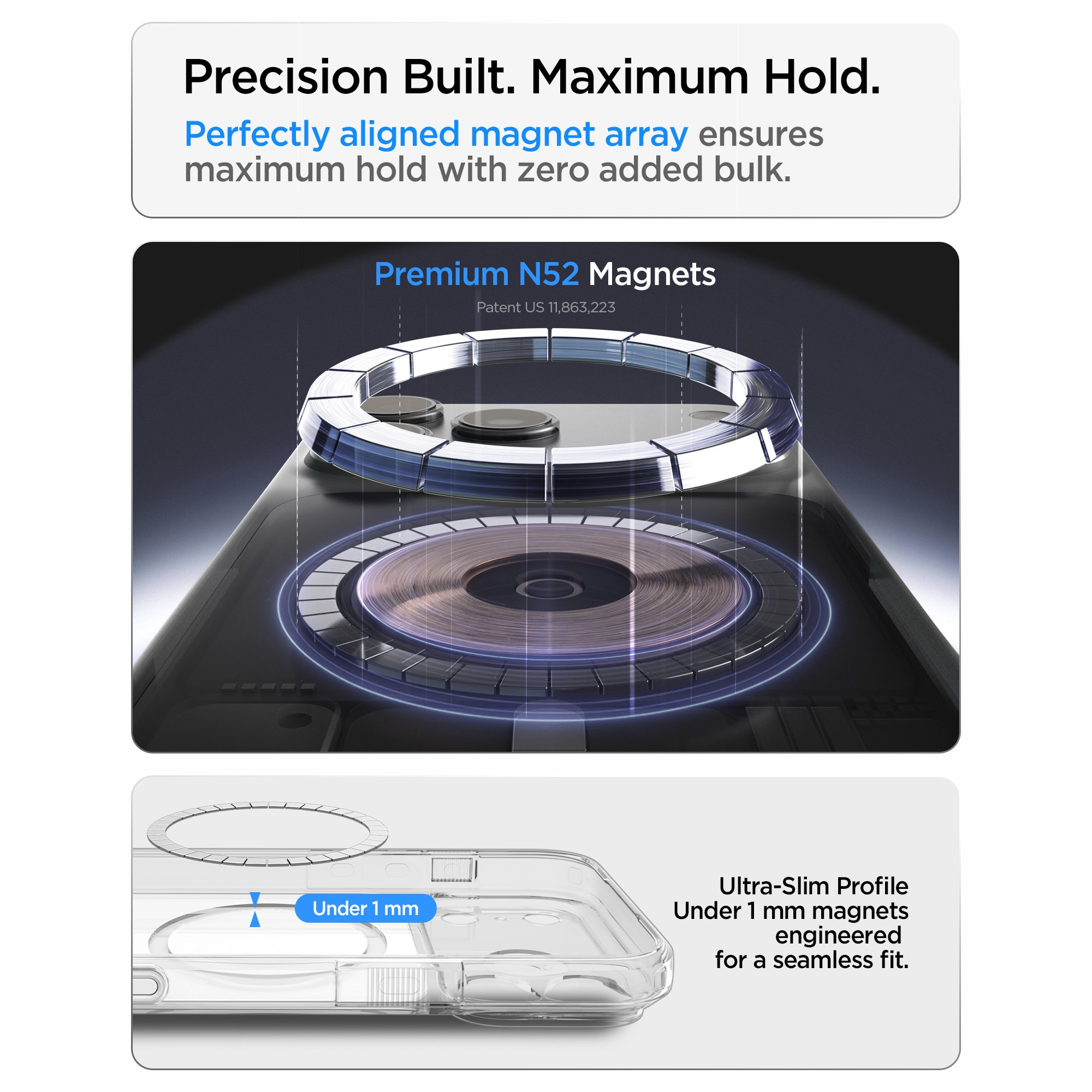 Husa Spigen Ultra Hybrid T cu MagSafe compatibila cu iPhone 18 Pro Max / 17 Pro Max, Glossy White