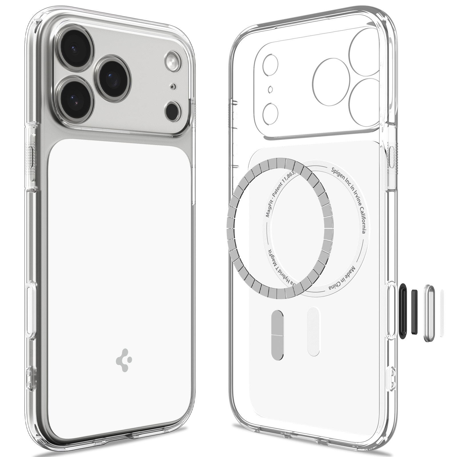 Husa Spigen Ultra Hybrid T cu MagSafe compatibila cu iPhone 18 Pro Max / 17 Pro Max, Glossy White