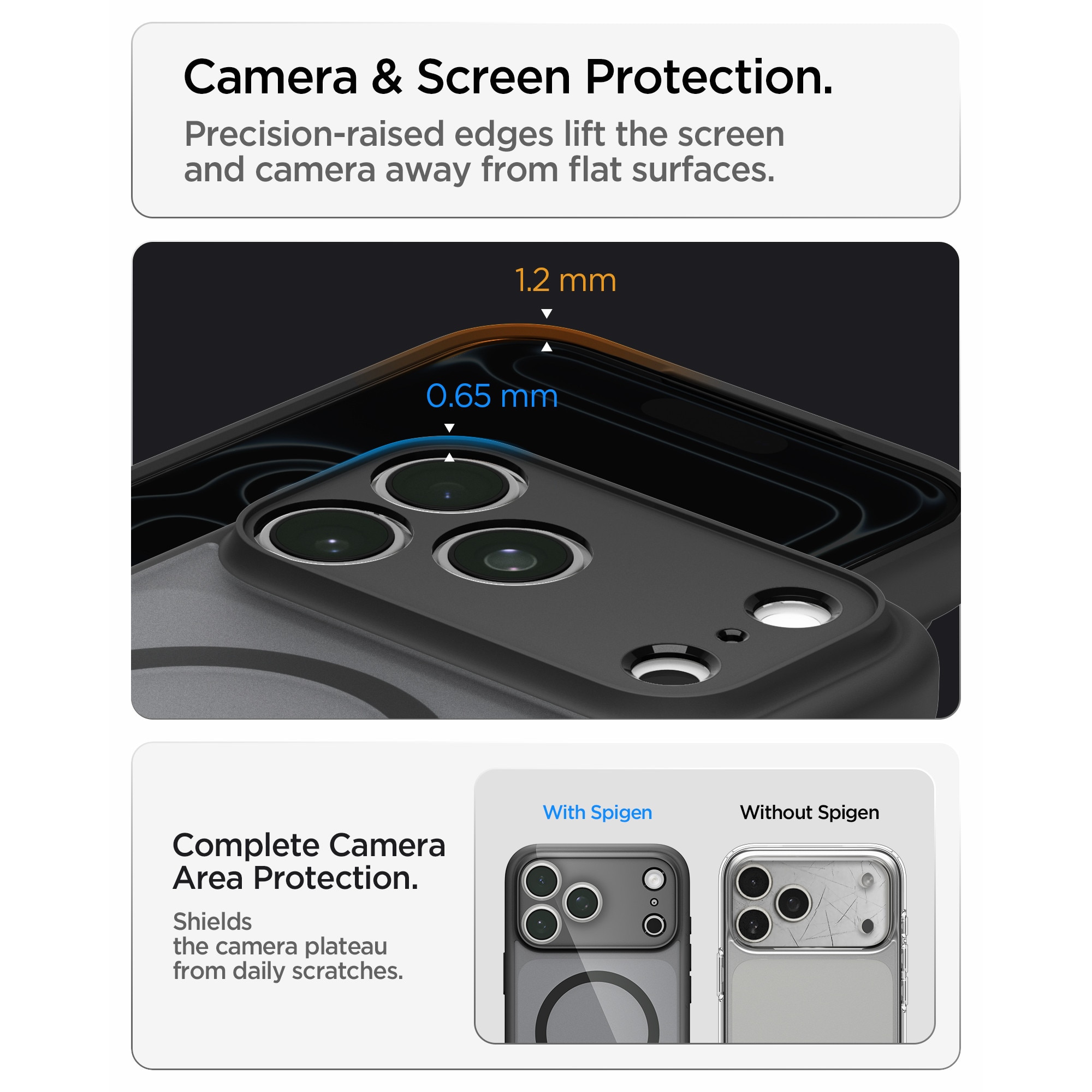 Husa Spigen Ultra Hybrid Matte MagFit cu MagSafe compatibila cu iPhone 18 Pro Max / 17 Pro Max, Frost Black