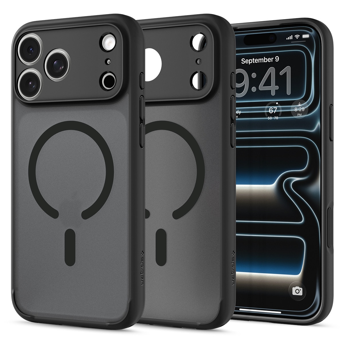 Husa Spigen Ultra Hybrid Matte MagFit cu MagSafe compatibila cu iPhone 18 Pro Max / 17 Pro Max, Frost Black