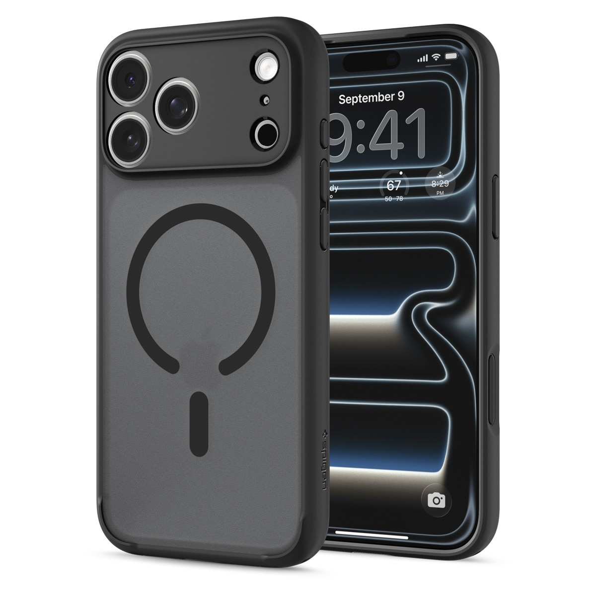 Husa Spigen Ultra Hybrid Matte MagFit cu MagSafe compatibila cu iPhone 18 Pro Max / 17 Pro Max, Frost Black
