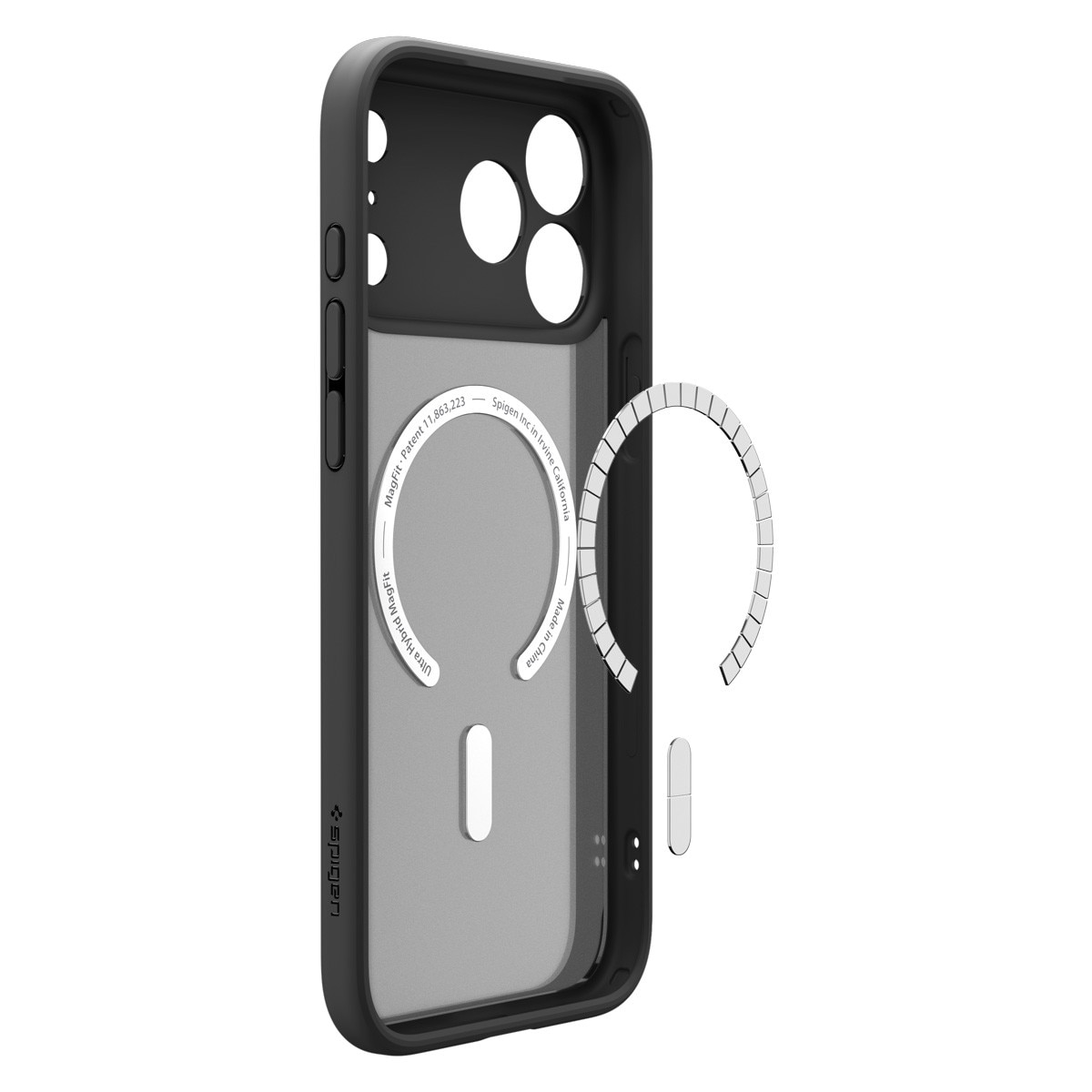 Husa Spigen Ultra Hybrid Matte MagFit cu MagSafe compatibila cu iPhone 18 Pro Max / 17 Pro Max, Frost Black