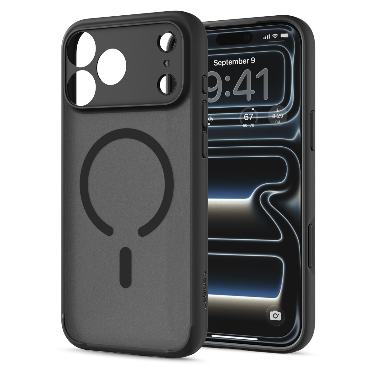 Husa Spigen Ultra Hybrid Matte MagFit cu MagSafe compatibila cu iPhone 18 Pro Max / 17 Pro Max, Frost Black