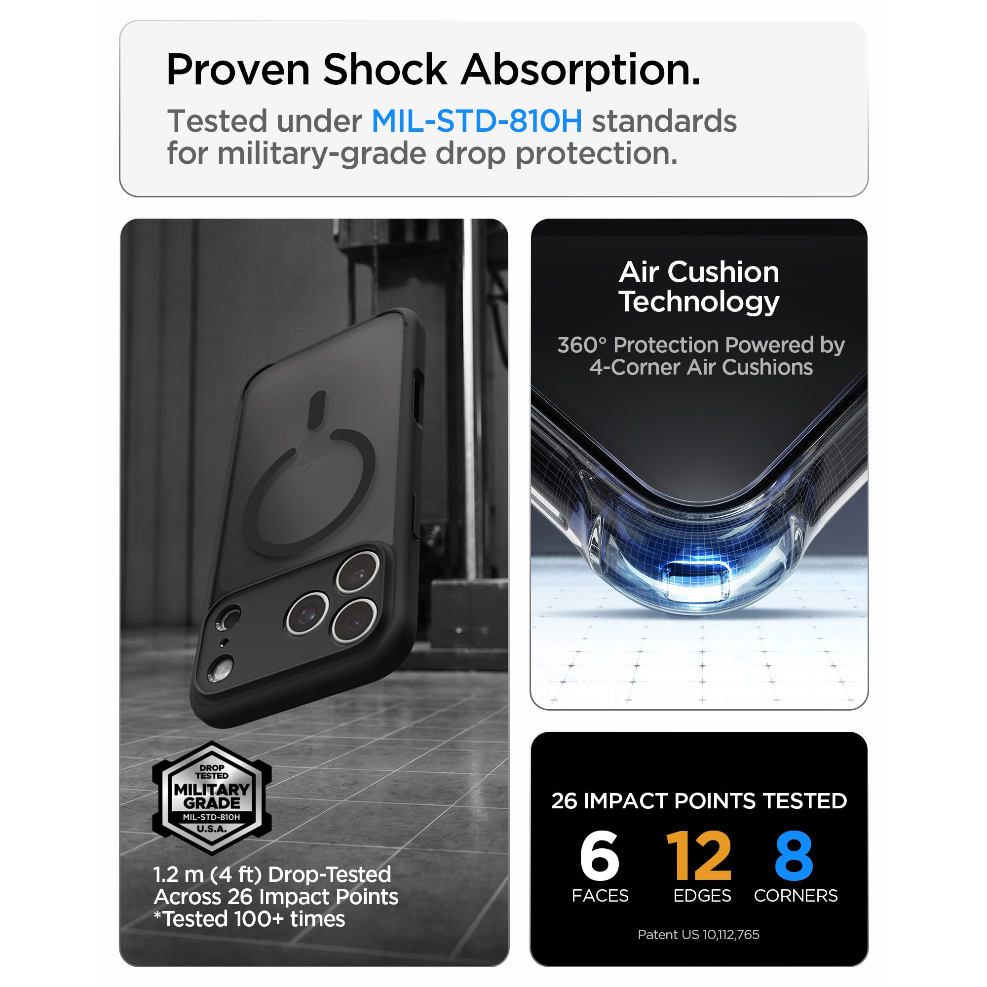 Husa Spigen Ultra Hybrid Matte MagFit cu MagSafe compatibila cu iPhone 18 Pro Max / 17 Pro Max, Frost Black