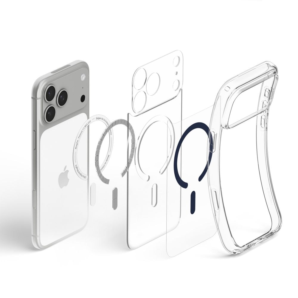 Husa Spigen Ultra Hybrid Mag cu MagSafe compatibila cu iPhone 18 Pro Max / 17 Pro Max, Albastru / Transparent