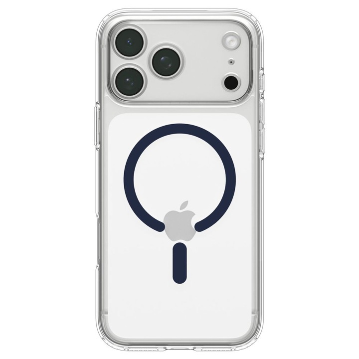 Husa Spigen Ultra Hybrid Mag cu MagSafe compatibila cu iPhone 18 Pro Max / 17 Pro Max, Albastru / Transparent