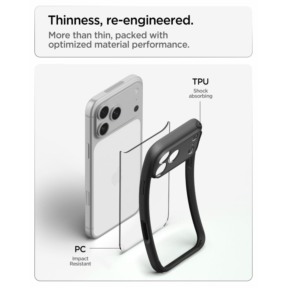 Husa Spigen Ultra Hybrid compatibila cu iPhone 18 Pro Max / 17 Pro Max, Matte Black