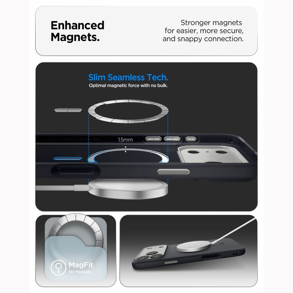 Husa Spigen Nano Pop cu MagSafe compatibila cu iPhone 18 Pro / 17 Pro, Negru