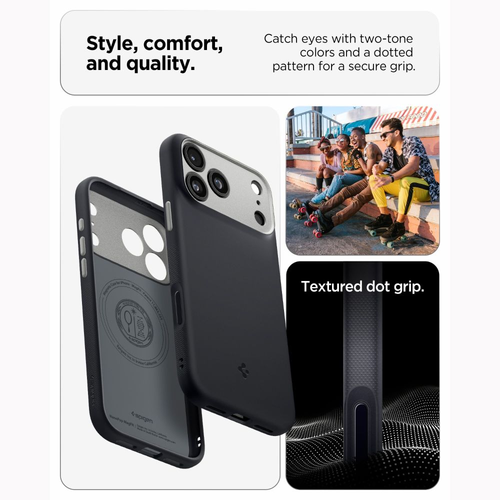 Husa Spigen Nano Pop cu MagSafe compatibila cu iPhone 18 Pro / 17 Pro, Negru