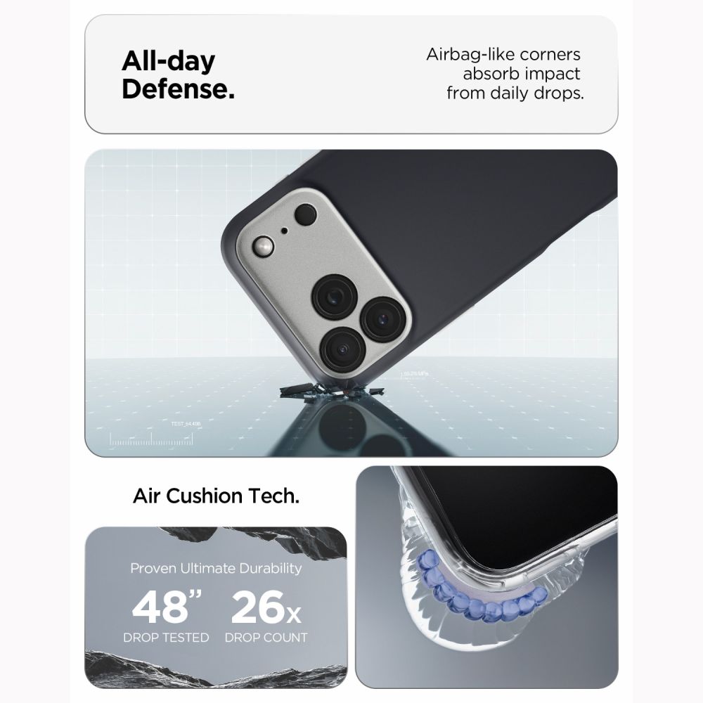 Husa Spigen Nano Pop cu MagSafe compatibila cu iPhone 18 Pro / 17 Pro, Negru