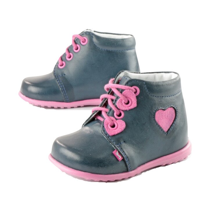 Ghete ortopedice din piele pentru fetite EMEL E 2061-7B, Bleumarin