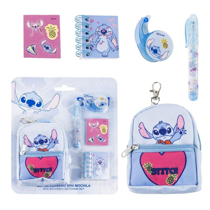 Комплект мини раница с ученически пособия Cerda, Disney Stitch