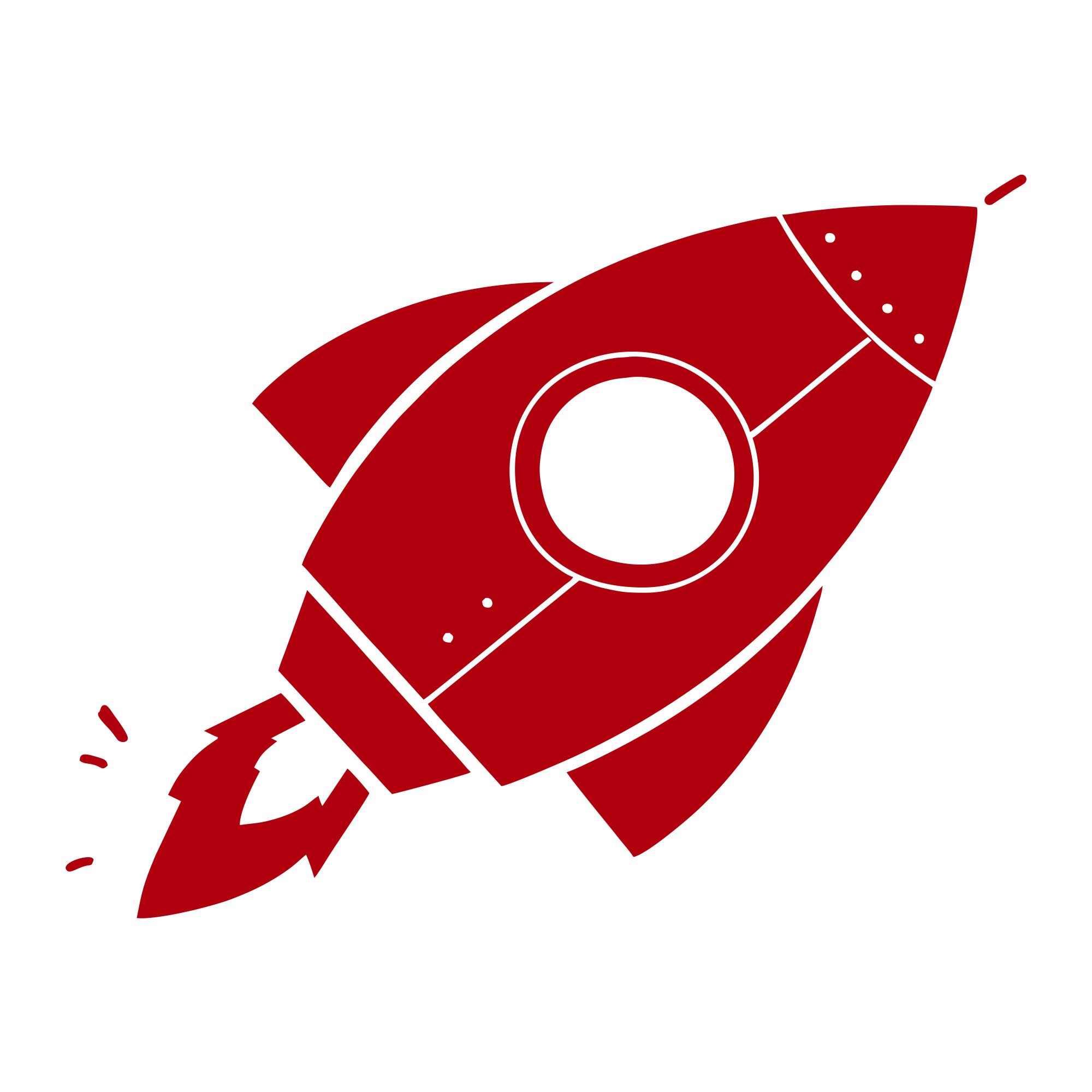 Sticker decorativ iStick, Racheta, 120x93cm, rosu