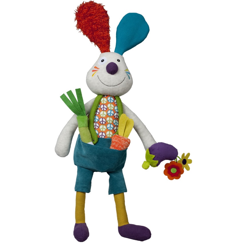 Jucarie plus cu activitati, iepurele Jeff, Ebulobo, multicolora, Ferma Vesela