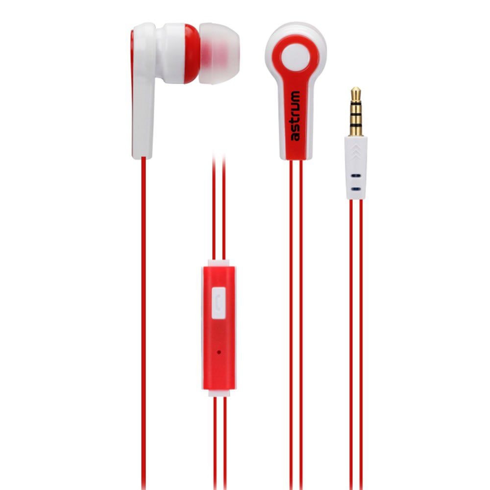 Casti Audio Universale Astrum EB230 Jack 3,5mm, Rosu/Alb