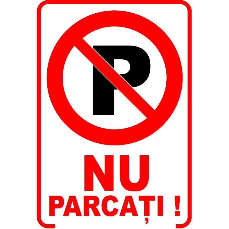 Indicator PVC A5 - Nu parcati