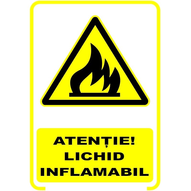 Indicator PVC A4 - Atentie! Lichid inflamabil!