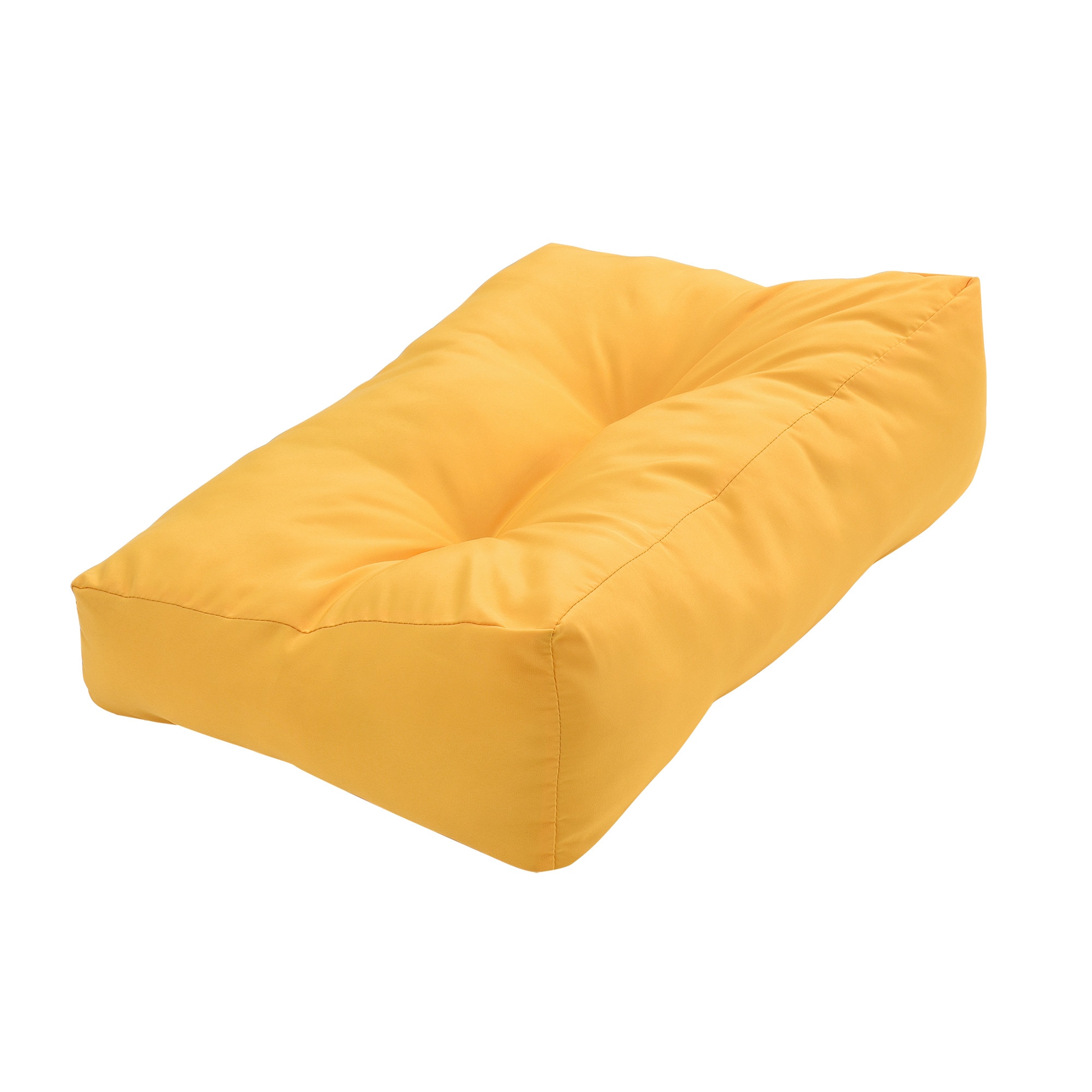 Perna spate mobilier paleti Paletten HTPC, en.casa, 60 x 40 x 20/10 cm, poliuretan, galben mustar