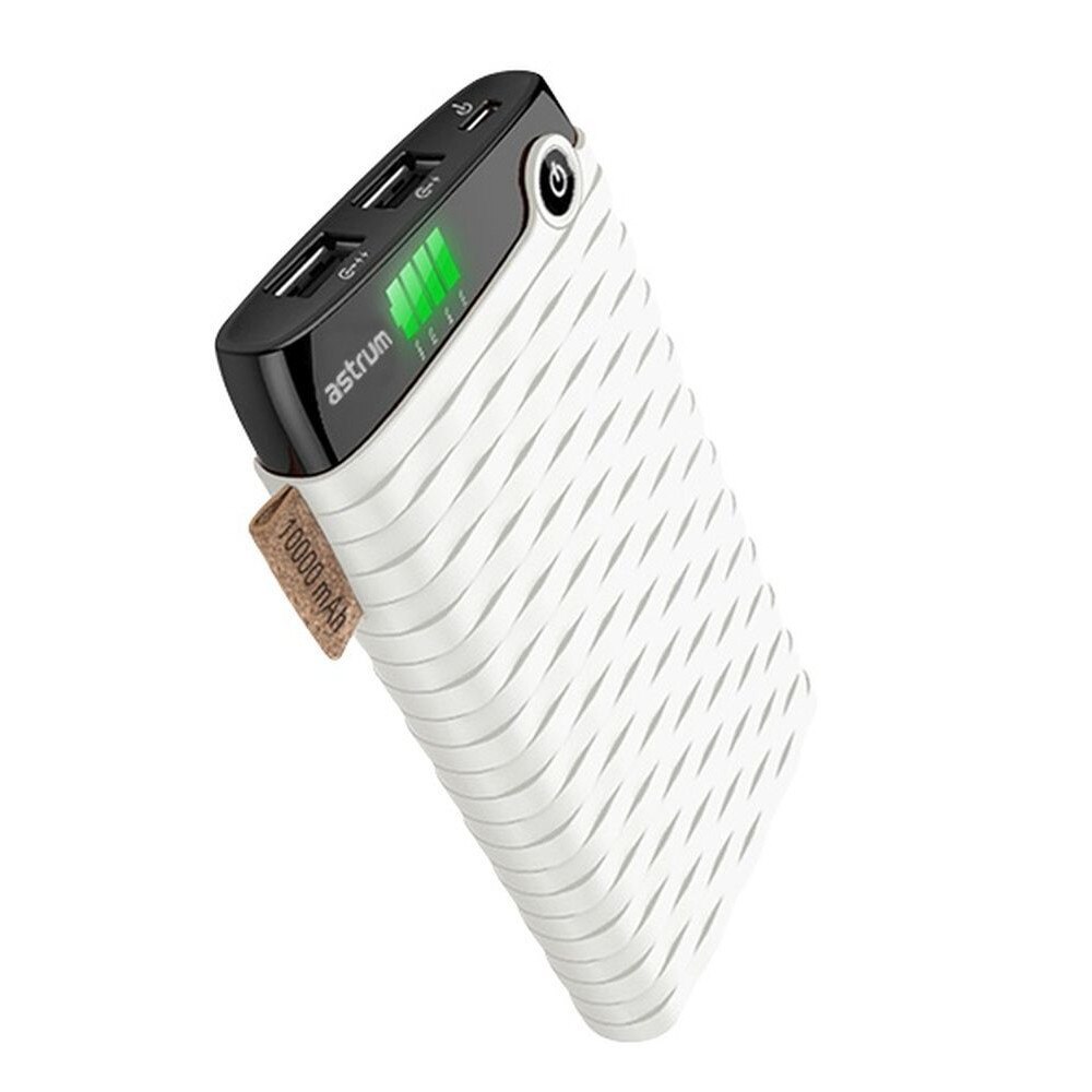 Baterie externa, LED cu Afisaj 10000 mAh Astrum PB100M2A WH Alb