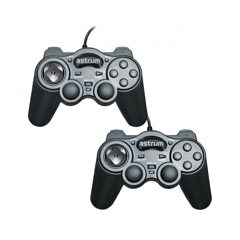 Gamepad Analog Astrum GP220 Vibra Dual Kit (Set 2 Buc) USB Negru