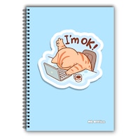 Caiet Studentesc A4 Dictando 80 File, MG Office, Caiete Studentesti cu Spira Metalica, Hartie Alba 80g/mp, Spate Carton Rigid, I'm OK, Premium Softcover, Caiet de Romana