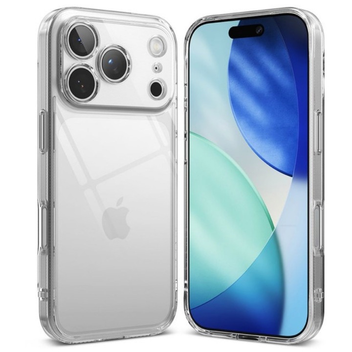 Husa Pentru iPhone 18 Pro Max, Ringke Fusion, Protectie la Camere, Spate si Colturi Intarite, Rezistenta La Socuri, Transparenta