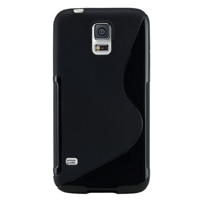 Samsung Galaxy S5 Mini SM-G800, TPU szilikon tok, S-Line, fekete
