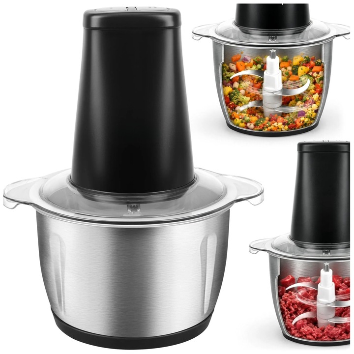 Blender, inox, 400ml, alb, 80W, 1500mAh