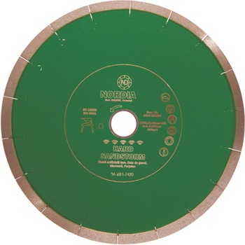 Disc diamantat NORDIA Hard Sandstorm, 250 x 25.40 x 2 x 10 mm, pentru masina de debitat cu apa Disc diamantat NORDIA Hard Sandstorm, 250 x 25.40 x 2 x 10 mm, pentru masina de debitat cu apa