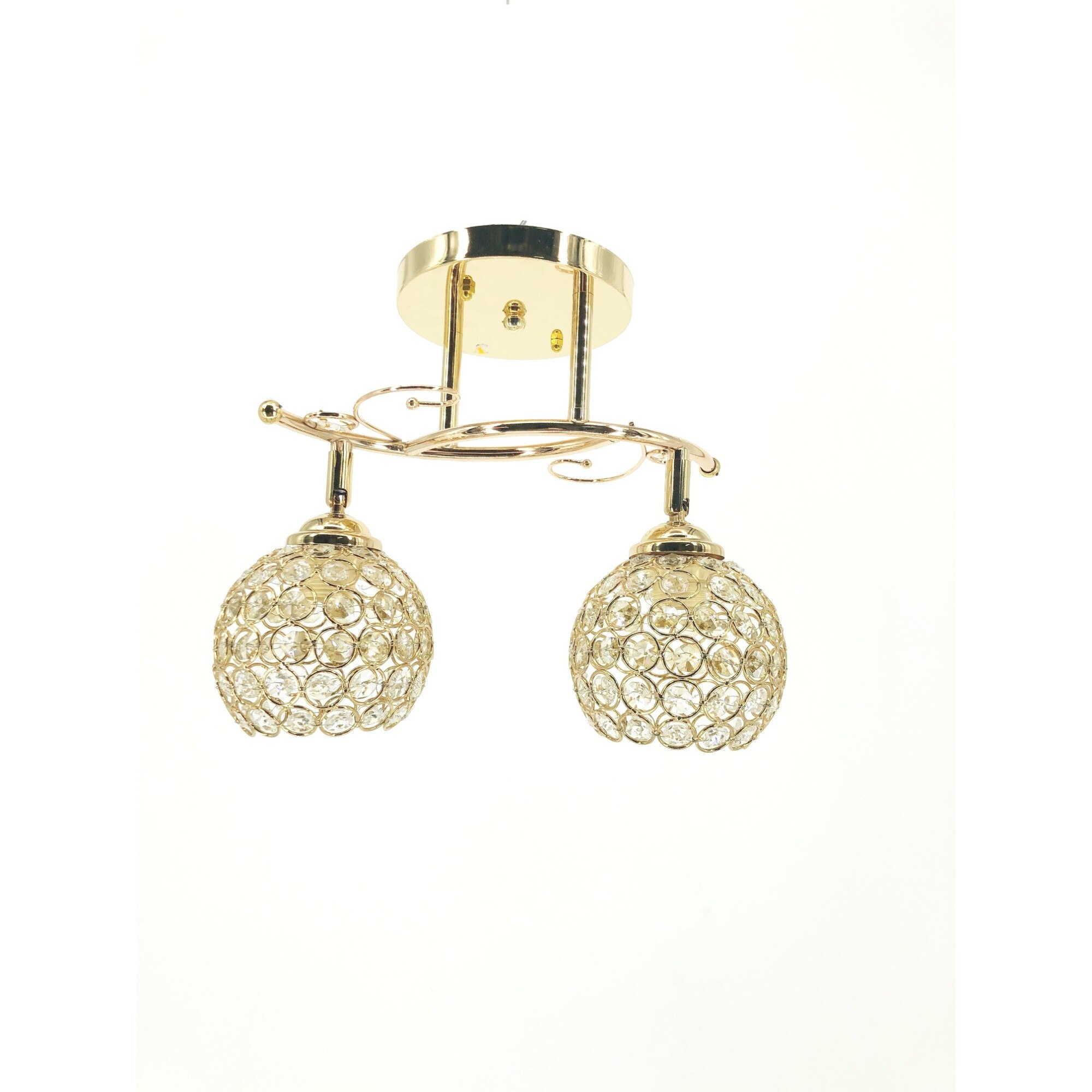 Lustra Asla cu 2 brate reglabile,E27 auriu