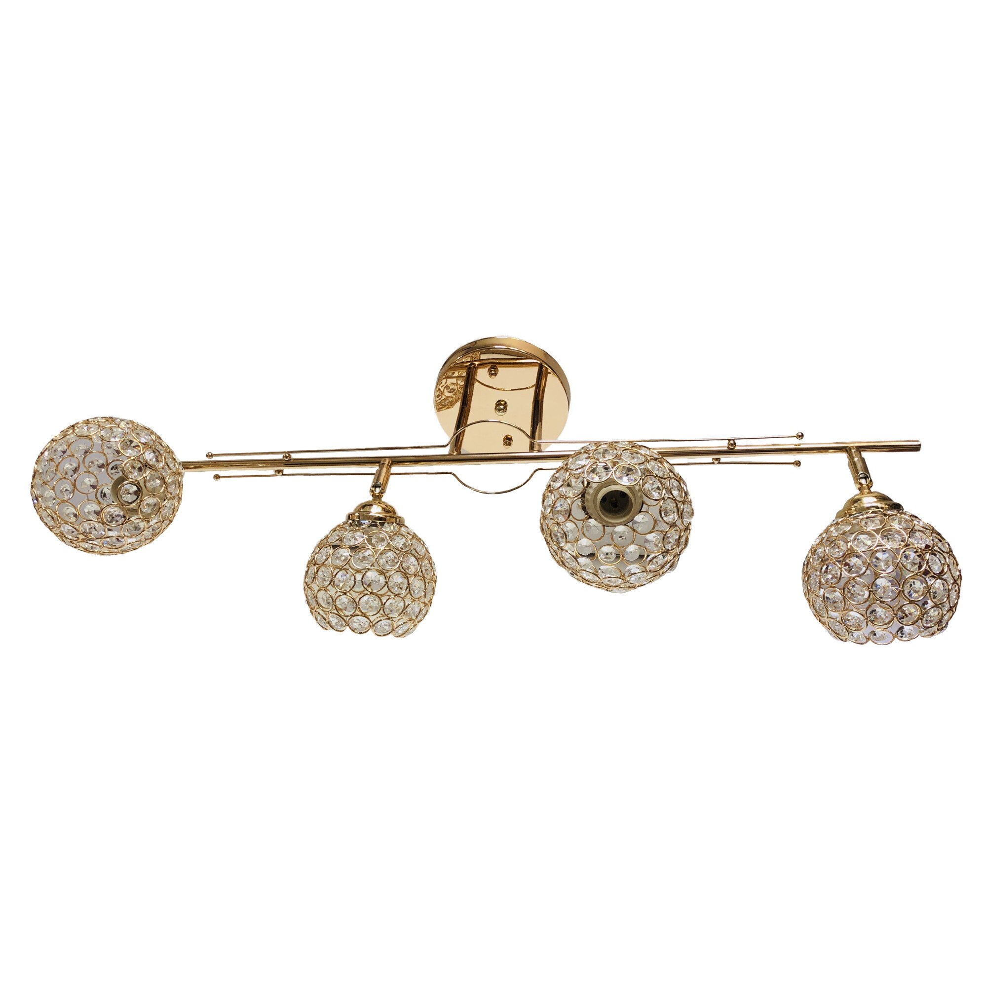 Lustra Julia 6133/4, schelet tip bara, 4*e27, abajur cristal, brate reglabile