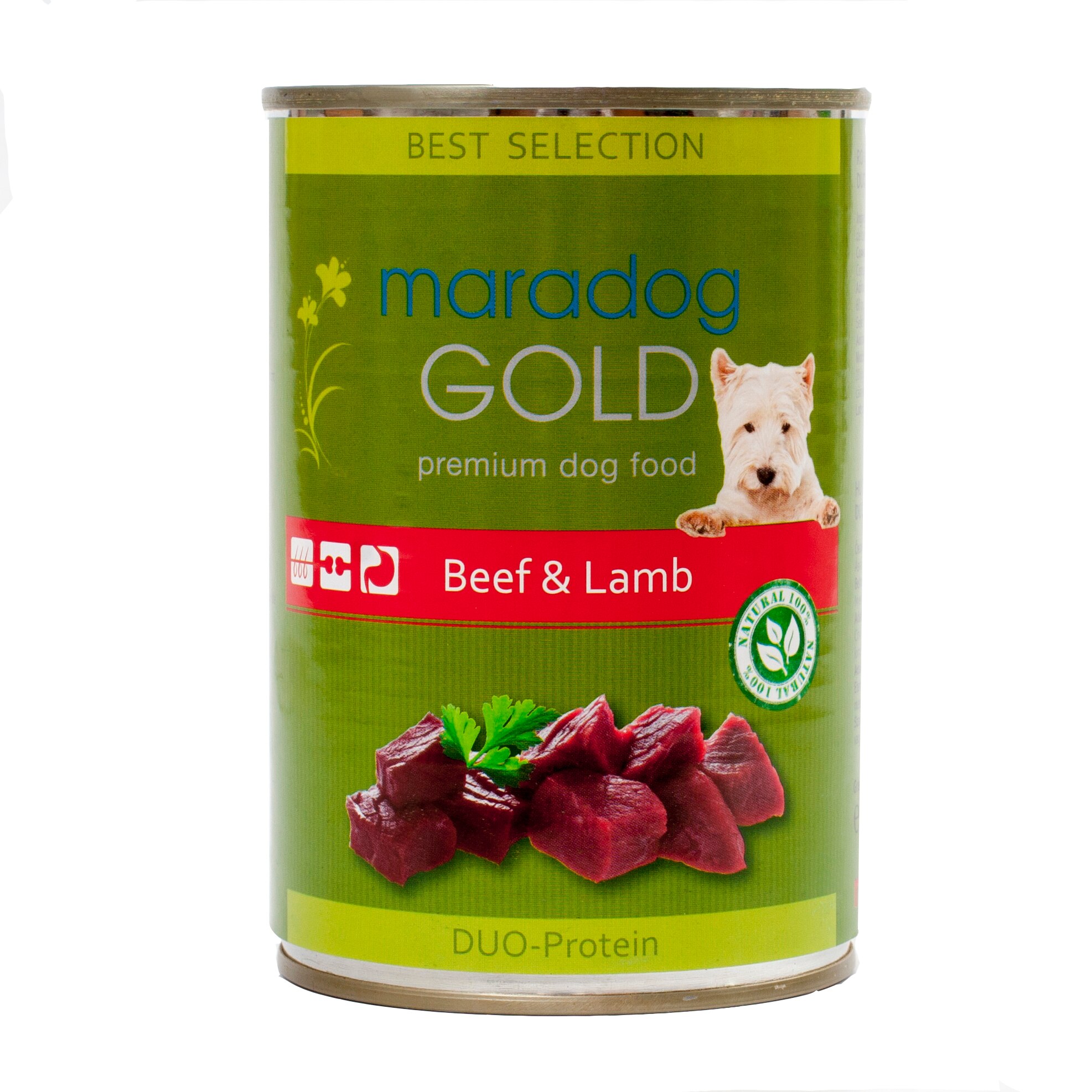 Hrana pentru Caini Mara Dog Gold, Vita si Miel, 400 g