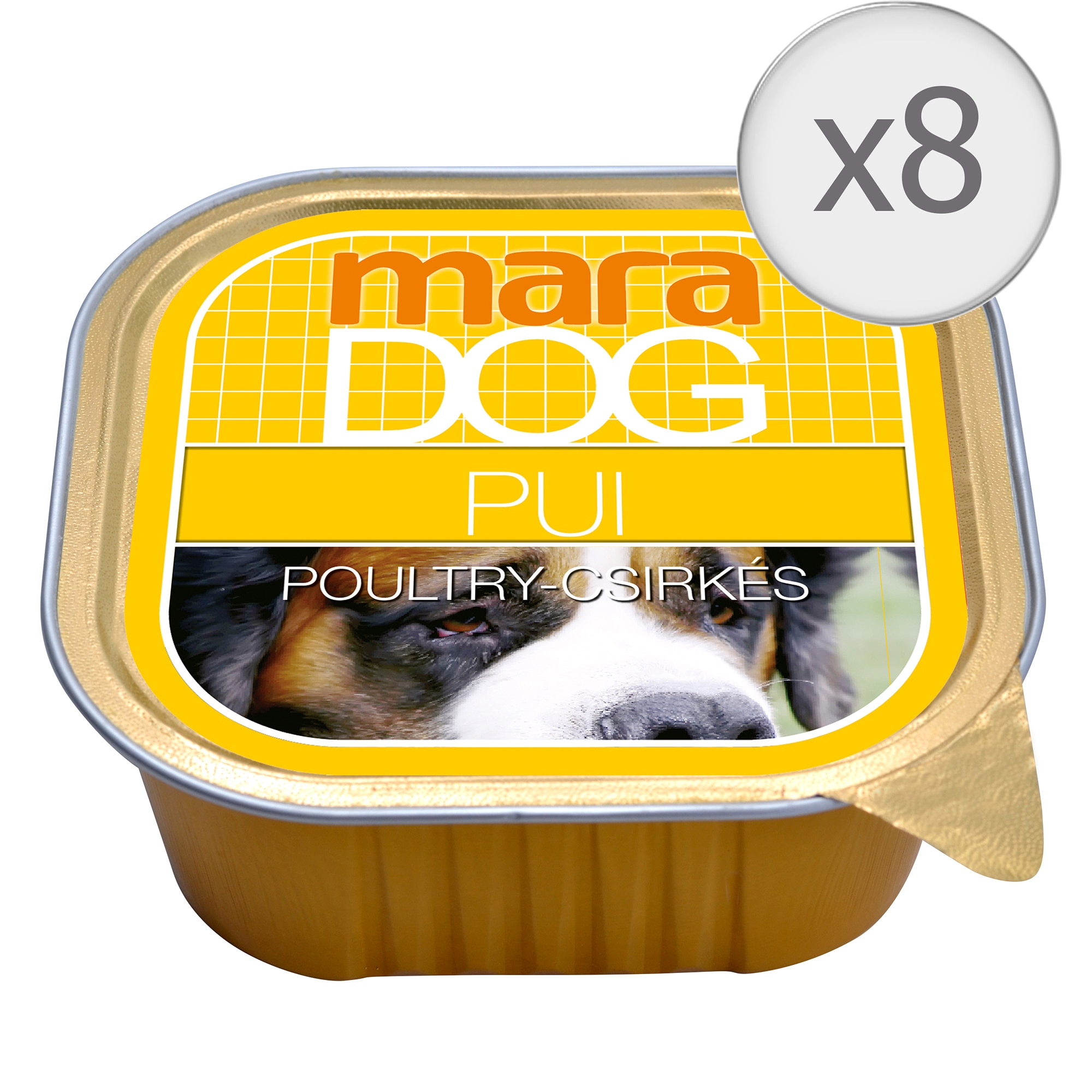 Hrana umeda pentru caini Mara Dog, Pate, Pui, 8x300g
