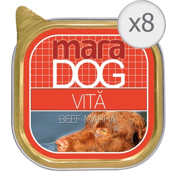 Hrana umeda pentru caini Mara Dog, Pate, Vita, 8x300g Hrana umeda pentru caini Mara Dog, Pate, Vita, 8x300g