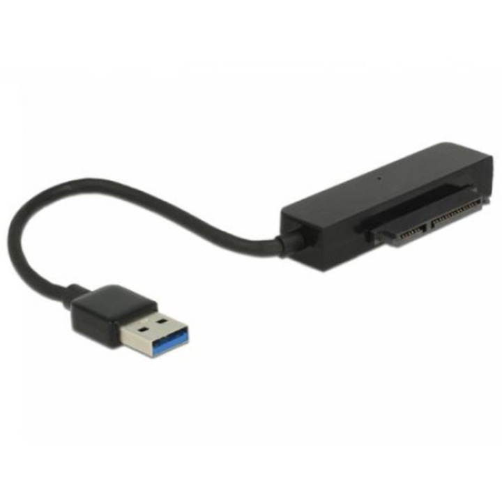 Адаптер преходник Delock 62742, USB 3.0 към SATA, Черен