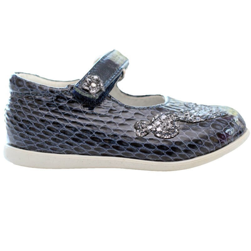 Pantofi fetite piele cu inimioare