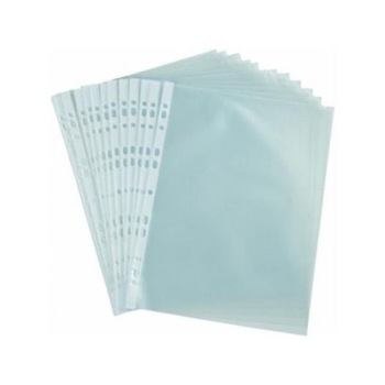 Folie protectie documente Optima, A4, cu burduf 20mm, PP - 150 microni, 10/set Folie protectie documente Optima, A4, cu burduf 20mm, PP - 150 microni, 10/set