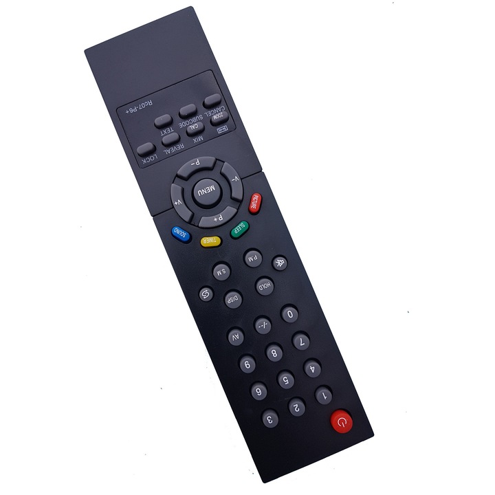 Telecomanda pentru TV Eboda RC07-P6, neagra cu functiile telecomenzii originale