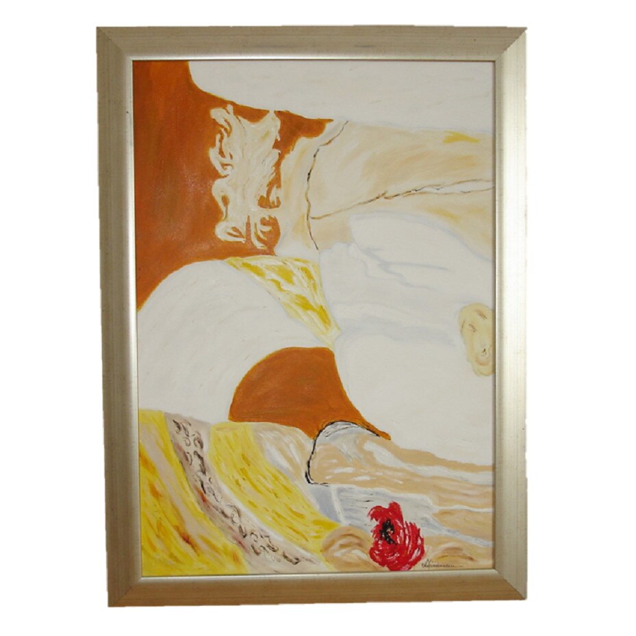 Tablou ulei pe panza, Flori pentru mama, 100x70 cm, inramat