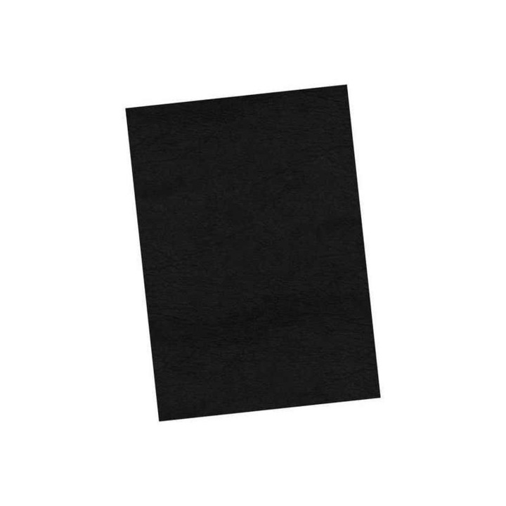 Coperta indosariere, A4, carton 230 gr/mp, imitatie piele, negru, 100 buc/top