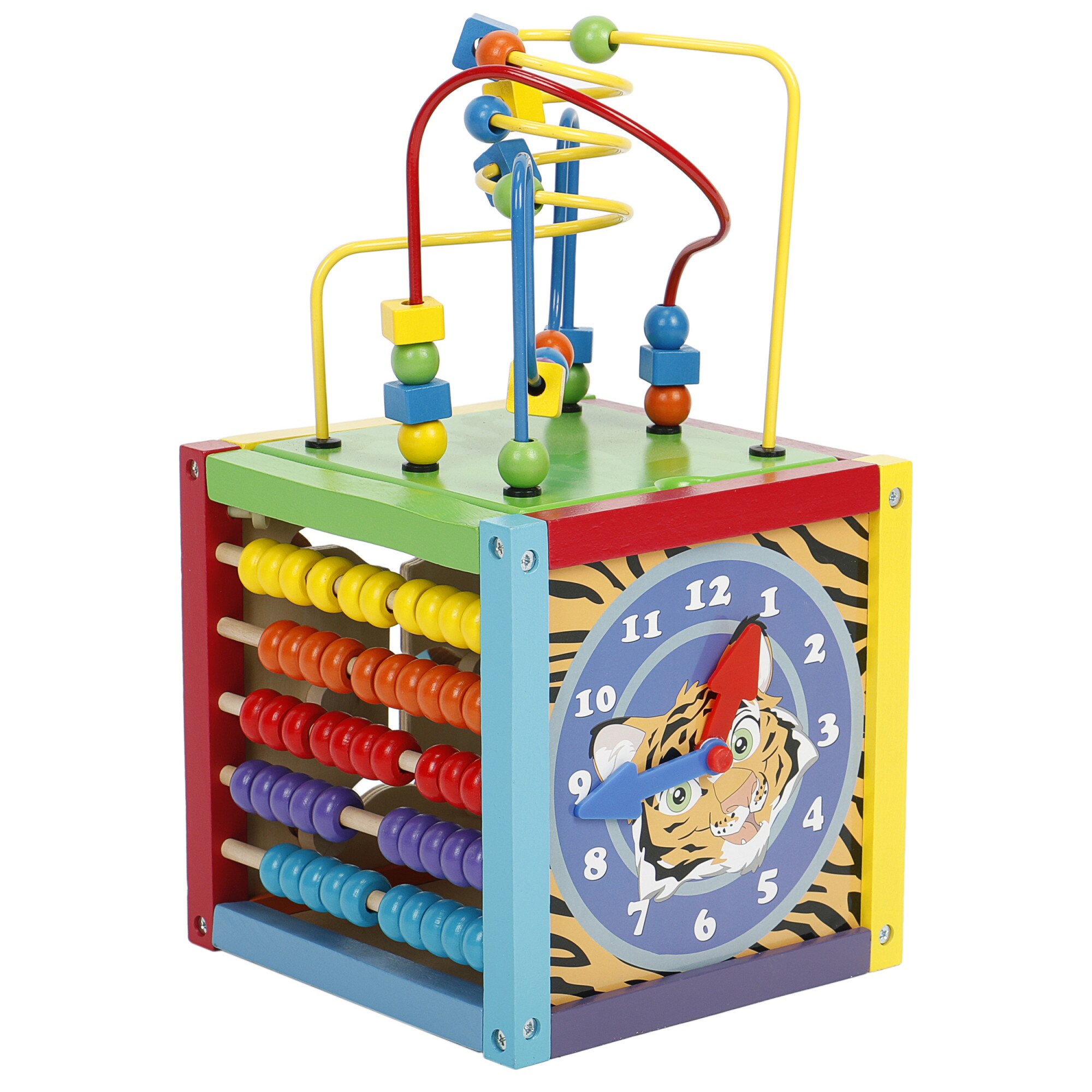 Centru de activitati Mappy Clock, din lemn