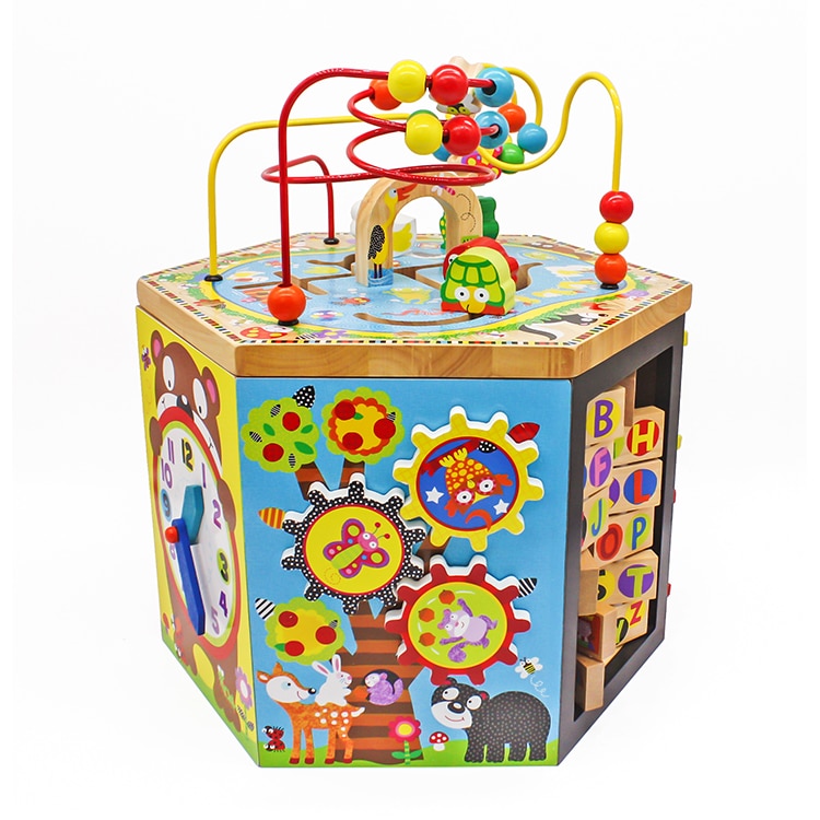 Jucarie lemn M-Toys – Hexagonul cu activitati
