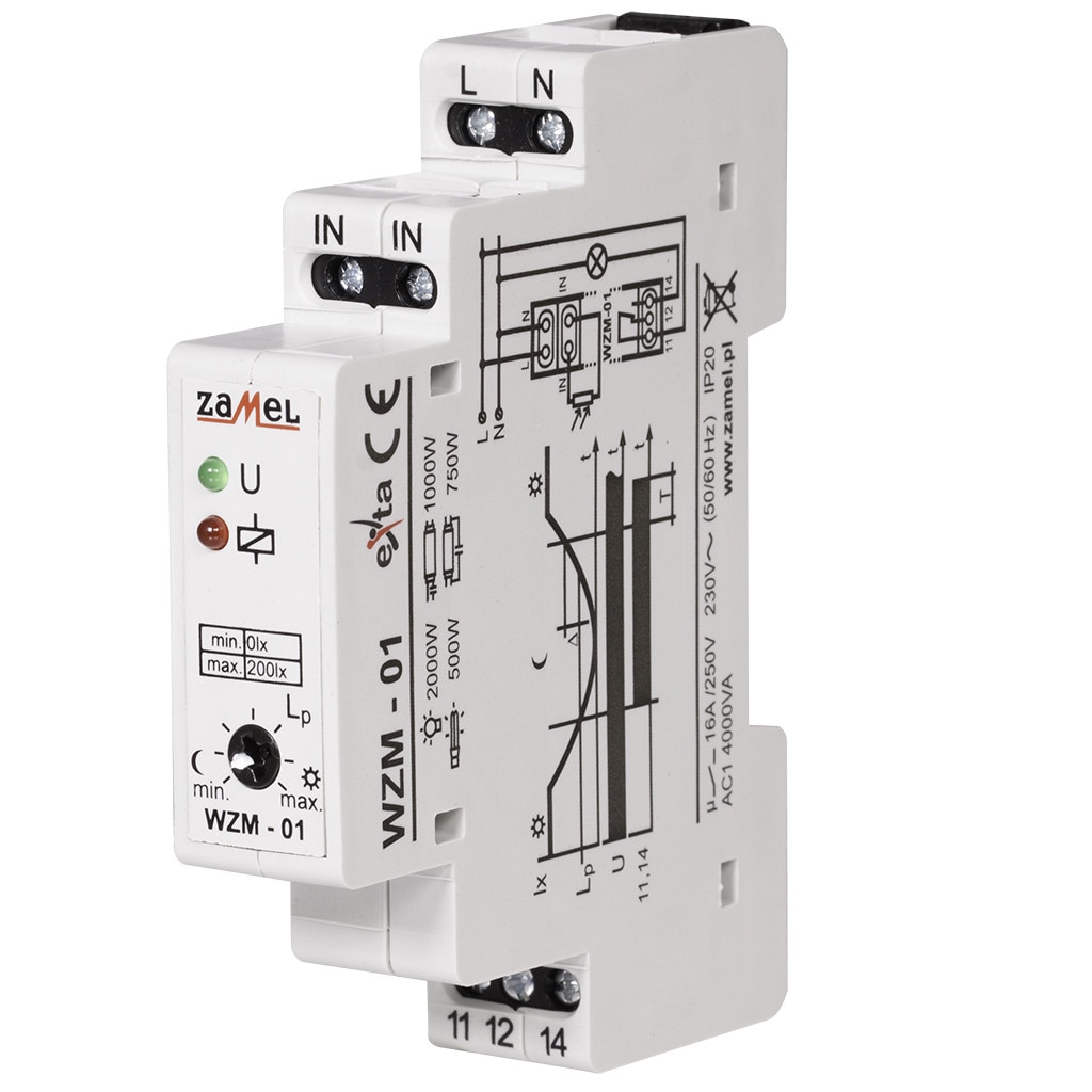 Dimmer inteligent Zamel Twilight WZM-01, 230 V, Alb