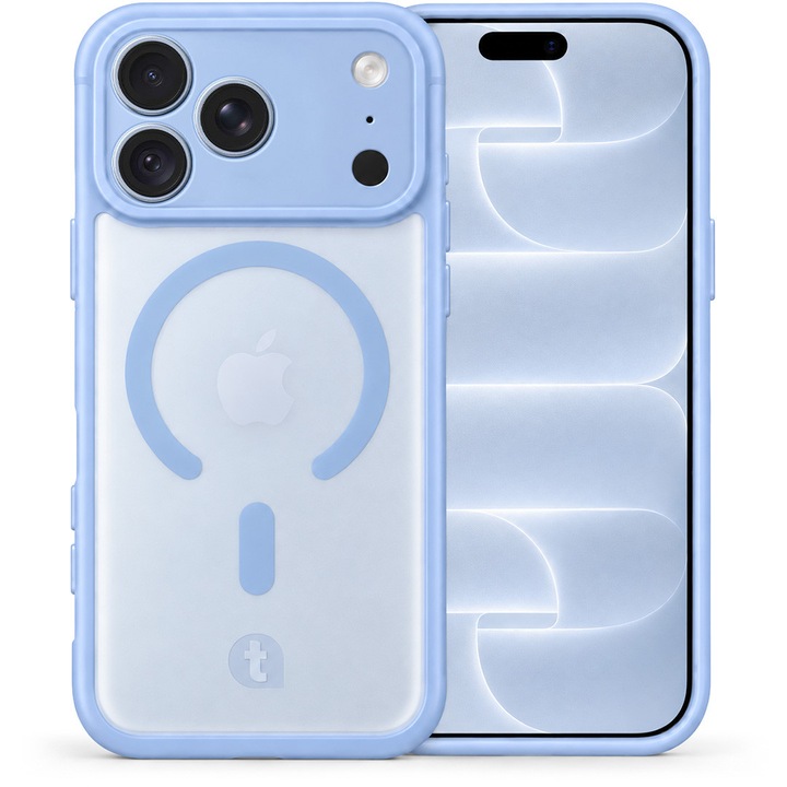 Husa de protectie TelefonulTau® pentru Apple iPhone 18 Pro / 17 Pro, Full Matte, compatibila MagSafe, Protectie Camera Integrata, Design Slim, Calitate Premium, Light Blue
