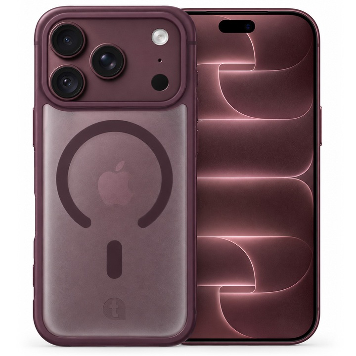 Husa de protectie TelefonulTau® pentru Apple iPhone 18 Pro Max / 17 Pro Max, Full Matte, compatibila MagSafe, Protectie Camera Integrata, Design Slim, Calitate Premium, Burgundy
