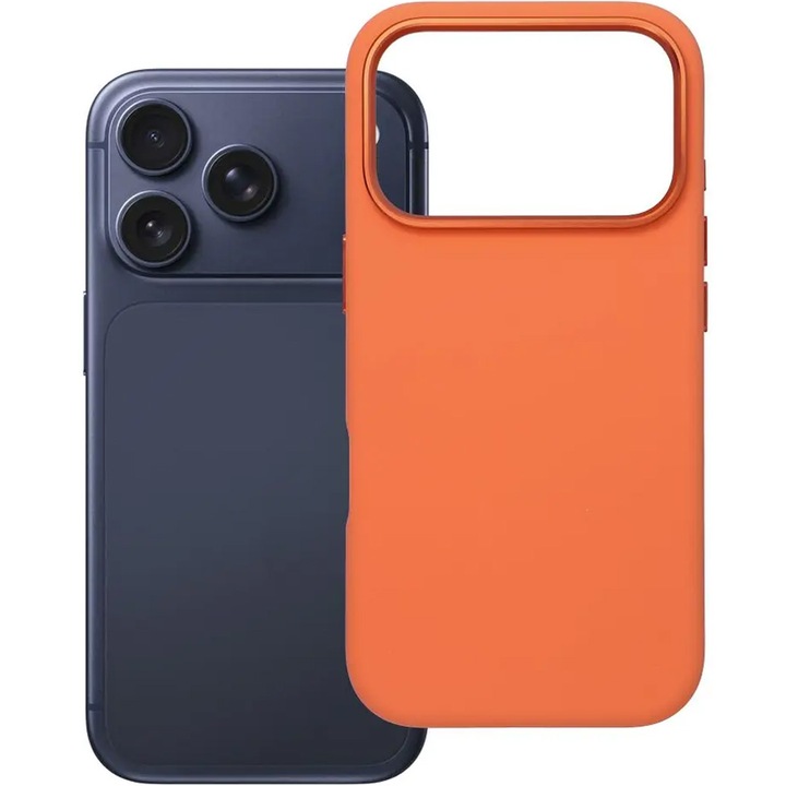 Husa de protectie TelefonulTau® pentru Apple iPhone 18 Pro Max / 17 Pro Max, compatibila MagSafe, Finisaj Mat Premium, Rama Protectie Camera, Design Slim, Orange